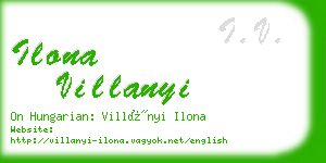 ilona villanyi business card